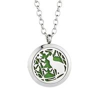 Jenia Essential Oil Diffuser Necklace Aroma Hyop-Allergenic Magnetic Locket Pendant With Chain&Pads