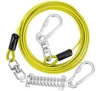 jenico 25ft Dog Leash Backyard Durable Dog Chain with Shock Absorbing Spring Outdoor Leash for Small Dogs up to 500lbs