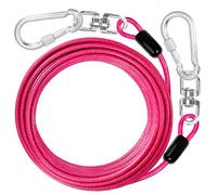 jenico DOG TIE DOG CABLE - 25ft dog leash for yard, heavy duty outdoor leash for small and large dogs up to 500 pounds, runner leash for dog at