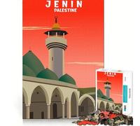 Jenin Palestine Modern Art 1000 Piece Jigsaws for Adults Puzzle Decompress Tight Joint Fun Challenge Art Decor (38x52cm)