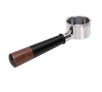 Jenivaint 51mm Bottomless Portafilter, Walnut Wood Handle, Crema Non | Brewing Tool, Double Ear Lug, Fine Ground Coffee Compatibility, 304 Grade Stainless Steel, For Barista Morning