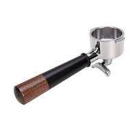 Jenivaint 51mm Bottomless Portafilter, Walnut Wood Handle, Crema Non | Brewing Tool, Double Ear Lug, Fine Ground Coffee Compatibility, 304 Grade Stainless Steel, For Barista Morning