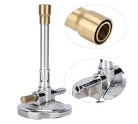 Jenivaint Bunsen Burner Gas Burner with Flame Stabilizer Aluminum Mixing | Die-cast Zinc Alloy Base, for Piped Natural Gas or Liquefied Gas, Energy-saving Single-tube Design for Laboratory Heating