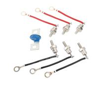Jenivaint Generator Diode Rectifier Kit, 25A 3 Positive 3 Negative Diodes | Full-Wave Rectification Repair, 8cm Pre-Wired Leads, Press-Fit Base Mounting, Brushed Alternator Maintenance, Workshop Field