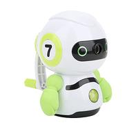 Jenivaint Manual Pencil Sharpener Robot Shape ABS Blade | Hand Shake Design, Single Hole Stationery Supply, Stable Foot Pad, Smooth Cutting Surface, Durable Green School Accessory