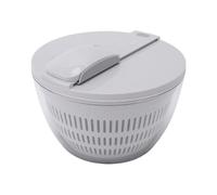 Jenivaint Manual Salad Spinner with Hand Pull Dryer, Large Capacity (Gray) | Removable Strainer Basket, ABS+AS+PP Material, One-button Stop Mechanism, Non-slip Base, for Leafy Greens and Vegetables