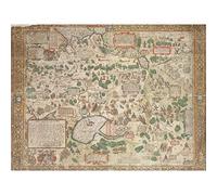 Jenkinson 1562 Map Russia Moscow Tartary Large XL Wall Art Canvas Print
