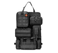 Jenmayt Tactical Car Seat Back Organizer,with 5 Detachable Storage Pouch,Tactical Molle Vehicle Panel,600D Oxford Waterproof,Car Seat Storage Bag,back seat organiser,for Cars Trucks SUVs Vehicles