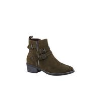 Hush Puppies Jenna Leather Women's Khaki Boots UK 3