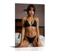 Jenna OrtegaPhoto Landscape Print Poster Home Office Decor Canvas Poster Decorative Paper Wall Picture Print Modern Family Decor BathroomFrame-style24x36inch(60x90cm)