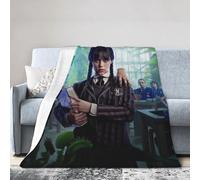 Jenna Wednesday Ortega Addams Printed Lightweight Super Soft Micro Fleece Throw s Fit Couch Bed Living Room Sofa Chair 50x40 Inch