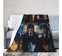 Jenna Wednesday Ortega Addams Printed Lightweight Super Soft Micro Fleece Throw s Fit Couch Bed Living Room Sofa Chair 150CM X 125CM