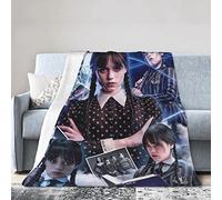 Jenna Wednesday Ortega Addams Printed Lightweight Super Soft Micro Fleece Throw s Fit Couch Bed Living Room Sofa Chair 125CM X 100CM