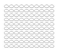 Jenngaoo 100Pcs D Rings, Metal D Shape Ring Sewing Buckle for Bags Handbag Key Chain DIY HardwareAccessoriesq(Silver)