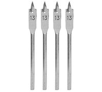 Jenngaoo 13mm High Carbon Steel Spade Drill Bit Set, 4Pcs Flat Wood Paddle Bits for Woodworking, DIY Drilling Tools with Precision Ground Tips and Smooth Boring
