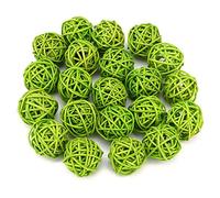 Jenngaoo 20 Pcs 1.2 Inch Wicker Rattan Balls, Handwoven Decorative Orbs for Vase Fillers, Table Centerpieces, Garden Wedding Party Christmas Home Decor