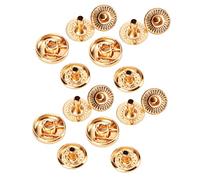Jenngaoo 200 Sets Leather Snap Fasteners Kit, 8mm Metal Snap Buttons Press Studs for Clothes, Jackets, Jeans Wears, Bracelets, Bags(Gold)