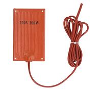 Jenngaoo 220V 100W Silicone Heating Plate 90x150mm Rubber Heat Mat with Temperature Controller for Electric Cabinets Dehumidifying -60℃~250℃ Industrial-Grade Heating Element