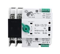 Jenngaoo 2P 100A 230V AC 50/60Hz Automatic Transfer Switch DIN Rail Mounted Dual Power with Manual & Auto Operation, Fast Switching Controller for Home, Factory, Commercial Use
