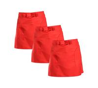 Jenngaoo 3 Pack Waist Aprons for Women & Men, Red - Heavy Duty Bistro Half Aprons with Deep Pockets (2 Pockets), Chef Waiter Server Apron for Restaurant, Kitchen & Catering