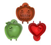 Jenngaoo 3Pcs Mini Hand Pie Mold Halloween, Pumpkin Heart Pocket Pie Mold One-Press Hand Pie Maker Mini Hand Pie Molds Dough Presser for Halloween Christmas Party Baking