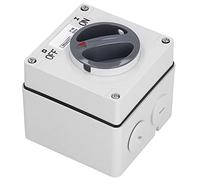 Jenngaoo 500V IP66 Waterproof 3P 40A Outdoor Industrial Rotary Isolation Switch with On/Off Buttons, Indicators & Accessories (High Conductivity, Impact Resistant, Safety Lock)