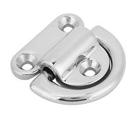 Jenngaoo 8mm Stainless Steel Folding D Ring Tie Down Anchors, Marine Grade Surface Mount Cleat for Boat Yacht Cargos, Trucks Trailers & Cargo Management Lashing Rings
