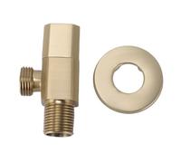 Jenngaoo Angle Stop Valve, Brass Shut Off Valve G1/2 Interface Outlet Universal Fit for Toilet and Home Plumbing Systems