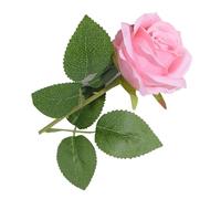 Jenngaoo Artificial Single Rose,Silk Flower Preserved Flower Single Stem Gift for Wedding Bouquet Anniversary Party Hotel Office Bouquet Decoration (Pink)