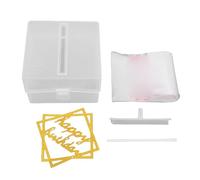 Jenngaoo Birthday Money Pull Out Box Kit, Transparent Plastic Bags Happy Birthday Cake Topper Money Cake Kit for Party, Wedding, Celebration, Family Gathering, Anniversary