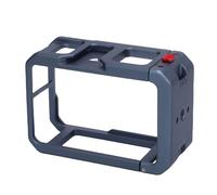 Jenngaoo Camera Cage for Action 5Pro 4 3, Metal Protective Frame Housing Case with Quick Release Magnetic Base, Top Cold Shoe Mount, 1/4 Inch Threads for DSLR Camera Rig Setup Trip (Gray)
