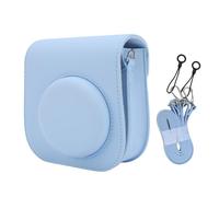 Jenngaoo Camera Protective Case, PU Leather Storage Bag with Adjustable Shoulder Strap, Magnetic Flip Cover Design, Compatible with Mini12 Mini11 Instant Camera Accessorie (Blue)