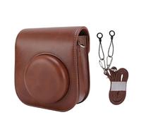 Jenngaoo Camera Protective Case, PU Leather Storage Bag with Adjustable Shoulder Strap, Magnetic Flip Cover Design, Compatible with Mini12 Mini11 Instant Camera Accessorie (Brown)