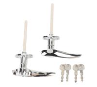 Jenngaoo Chrome Plated Aluminum Exterior Car Door Locking Handles, Replacement Lock Kit for Model 18 1932-1932 Model 40 1933-1934, Durable Scratch-Proof Design Fit 3 Window Coupes