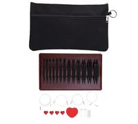 Jenngaoo Circular Interchangeable Knitting Needle Set, Ergonomic Handle Aluminum Alloy Needles with Connectors 3mm 4mm 5mm 6mm 7mm 8mm 9mm 10mm for Socks Sweaters Hats Blankets Kni