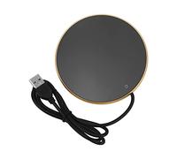 Jenngaoo Coffee Mug Warmer 55°C Constant Temperature 3 Levels, USB-Powered Portable Smart Candle Warmer Plate with Tempered Glass for Home Office Travel Desk Use (Silver) (Gold)