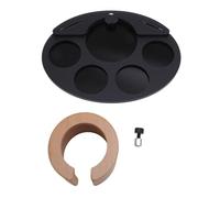Jenngaoo Coffee Tamping Station, Multi-Size Compatibility Coffee Portafilter Holder Stand Organizer Tool with Heatproof Base for 51/53/54/58mm Portafilters, Space Saving Design for