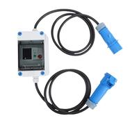 Jenngaoo Digital Electricity Meter with Water Proof Connector WiFi Circuit Breaker, Portable KWH Meter Energy Consumption Monitor with APP Voice LAN Control Scheduling, for RV Outd
