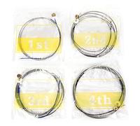 Jenngaoo Double Bass Strings, Professional Steel Wire String Set for Double Bass 158.6cm-169cm Black Blue 4pcs for Musicians