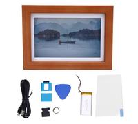 Jenngaoo E Paper Display Photo Frame, Spectra6 Full Color 7.3 Inch 800x480 Electronic Picture Frame with Wooden Design Energy Efficient RTC Scheduling for Home Decor