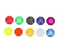 Jenngaoo Guitar Effects Pedal Toppers, 10-Pack Anti Slip Footswitch Cap Covers with Multi Ring Texture, Reinforced PC Material for Guitar Pedal Board Protection and Performance (RPP-3 Diamond Style