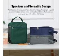 Jenngaoo Insulated Lunch Bag, Reusable Lunch Box with Handle, Large Capacity Cooler Bag, Triple-Layered Oxford Fabric Thermal Tote for Men Women, Office School Picnic Be (Dark Grey)