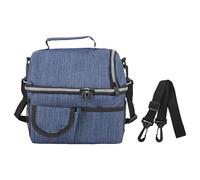 Jenngaoo Insulated Lunch Bag, Thermal Leakproof Oxford Cloth Dual Layer Large Capacity Portable Cooler Bag for Work Office School Outdoor Picnics Camping (Dark Blue)