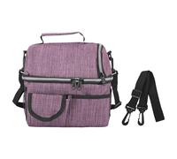 Jenngaoo Insulated Lunch Bag, Thermal Leakproof Oxford Cloth Dual Layer Large Capacity Portable Cooler Bag for Work Office School Outdoor Picnics Camping (Purple)