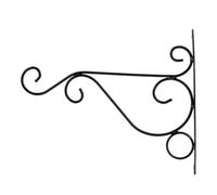 Jenngaoo Iron Wall Plant Hanger Bracket for Bird Feeders, Planters, Lanterns Indoor Outdoor - Sturdy Steel Home Garden Decoration with Easy Install on Wall, Deck, Fence (10x8.3inch, Black)
