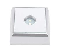 Jenngaoo LED Light Pedestal,Square LED Lamp Base Stand Holder for Crystal Acrylic Statue Artware Display-Silver (White)
