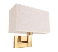 Jenngaoo Linen Wall Lamp with Brushed Nickel Finish - Vintage Modern Design for Bedroom, Living Room, Bathroom Indoor Lighting, Grey Fabric Shade Easy Installation Warm Atmosphere Night Light