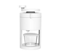 Jenngaoo Manual Ice Shaver Machine, Portable Snow Cone Maker with, ABS Body and Glass Cup, 200ml Capacity for Homemade Slushies Ice Cream and Party Drinks