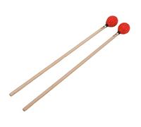 Jenngaoo Marimba Mallets, Medium Hard Yarn Head with Maple Handle MQ-06 for Percussion Playing, Professional Drum Sticks for Musicians and Beginners (Red)