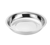 Jenngaoo Metal Dinner Plates, Stainless Steel Serving Dishes Round Lightweight Camping Plates Thickened Soup Plate Tableware Tool for Dinner (20cm)